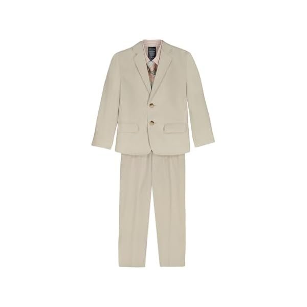 Boys' 4-piece Suit Set with Dress Shirt, Tie, Jacket, and Pants